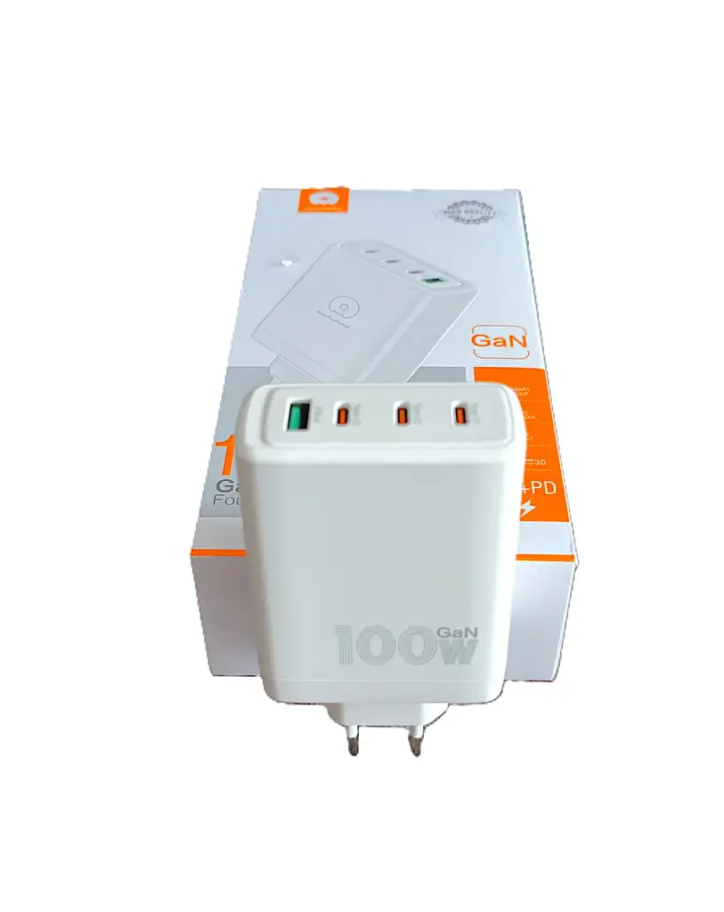 Зарядний пристрій WUW C158 GaN 100W 20V 5A Fast Charge PD QC 4 порти 3xType-C USB-A Power Delivery Quick Charge 3 - фото 4