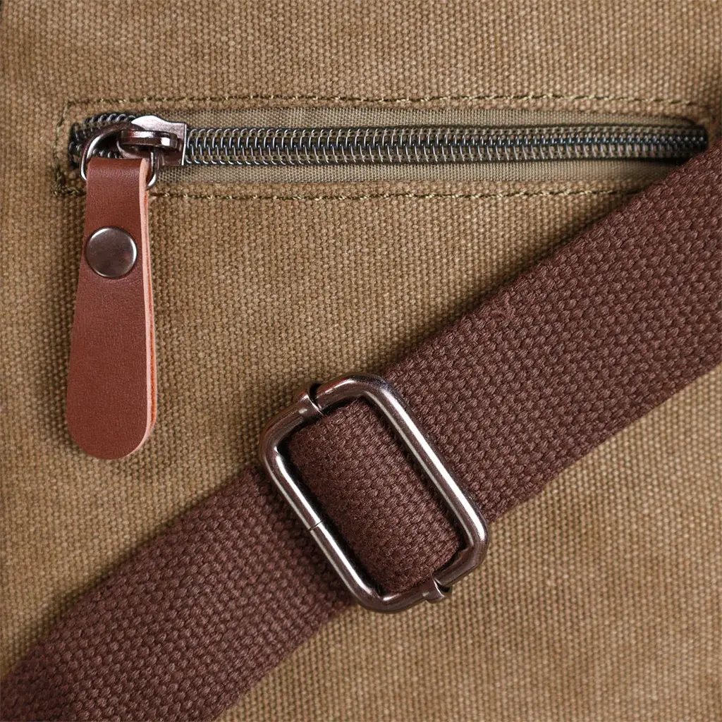 Цікава невелика чоловіча сумка із щільного текстилю Vintage 22219 оливковий - фото 9