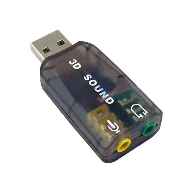 Звукова карта Dynamode USB 6(5.1) каналів 3D RTL, темно-сіра (USB-SOUNDCARD2.0 чорний)
