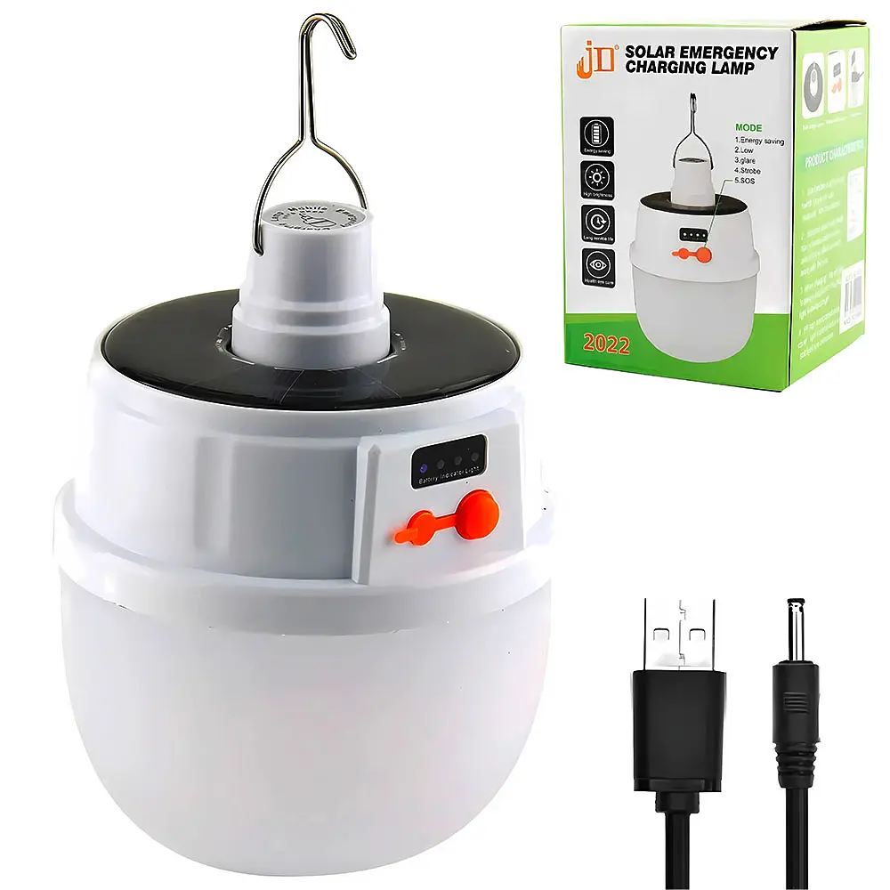 Акумуляторна кемпінгова LED-лампа з сонячною панелью Bailong BL-2022 USB захист IP65