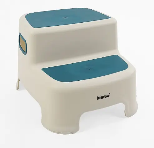 Подставка для ног детская на две ступени BM-68518 Bimbo 28*30*25 см. антискользящая накладка синяя - фото 3