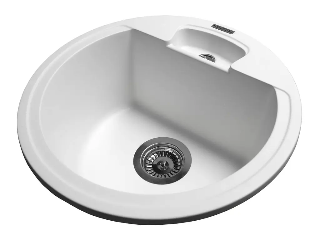 Кухонна мийка Miraggio VALENCIA white (0000057) Граніт, Врізна, Білий - фото 3