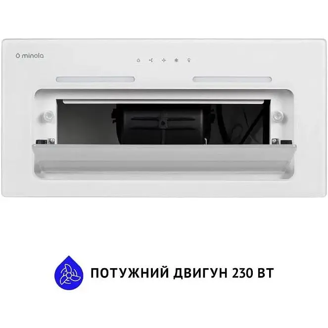 Витяжка вбудована Minola HBI 6873 WH Glass 1200 LED Line - фото 4
