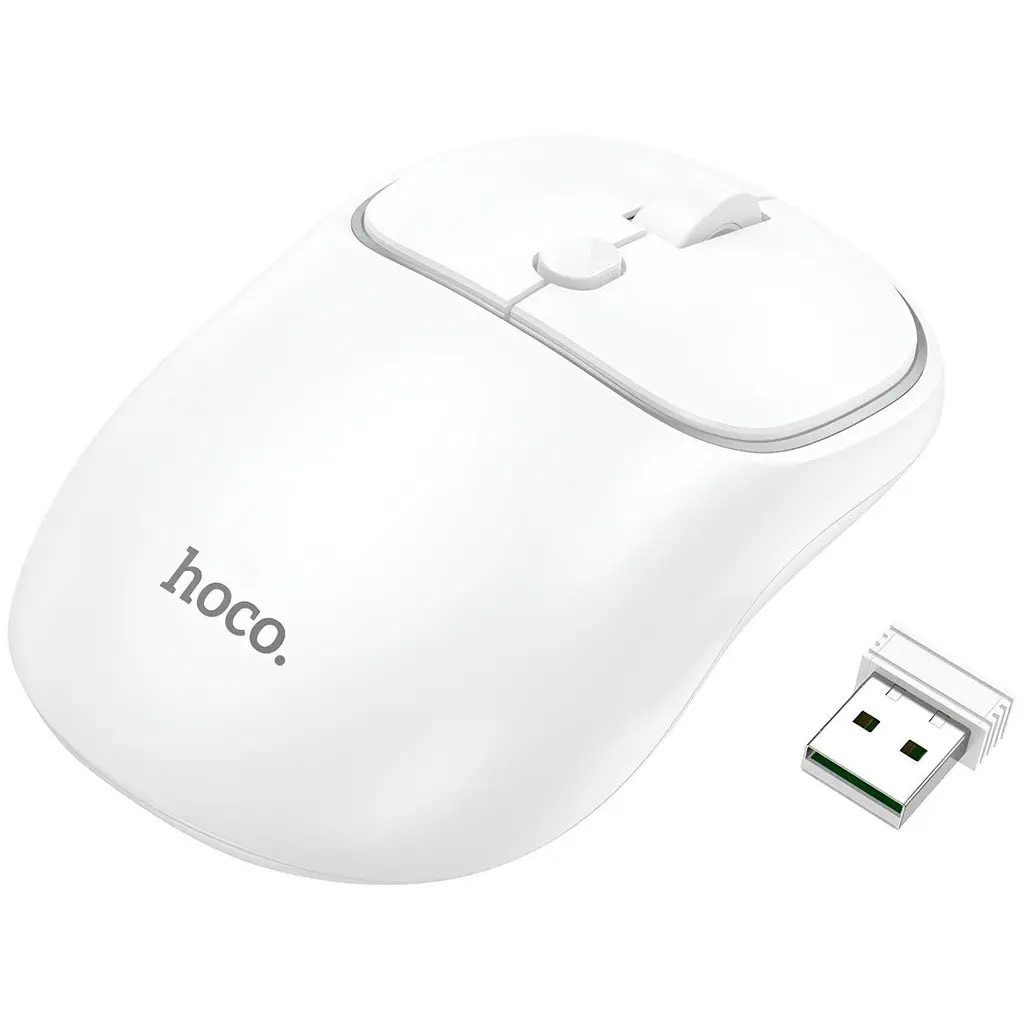 Миша Hoco GM25 Space White [136123] - фото 2