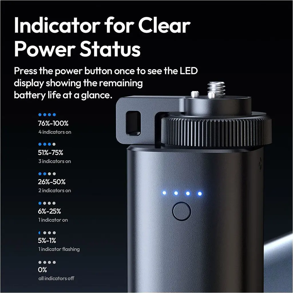 Ручка-тримач Ulanzi GB5 Handheld Battery Grip P012 6400 mAh [163549] - фото 9