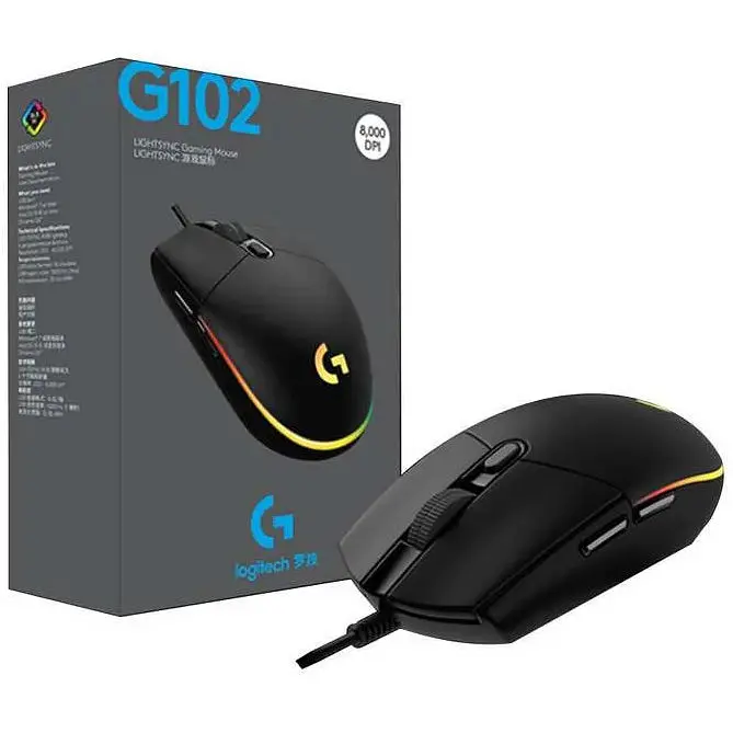 Миша ігрова з підсвічуванням Logitech G102 Lightsync 910-005808 чорна - фото 5
