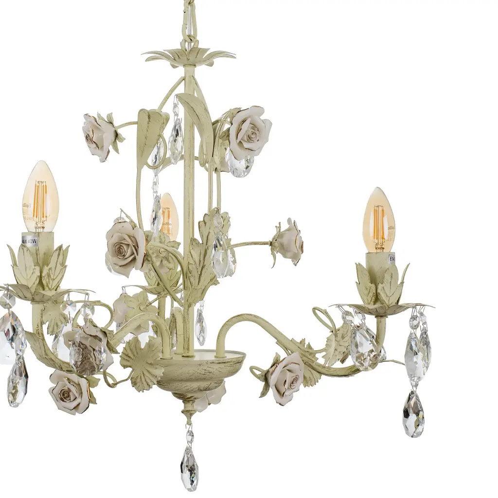 Люстра подвесная Brille свеча флористика E14 40W GR (BKL-523S/3) - фото 3