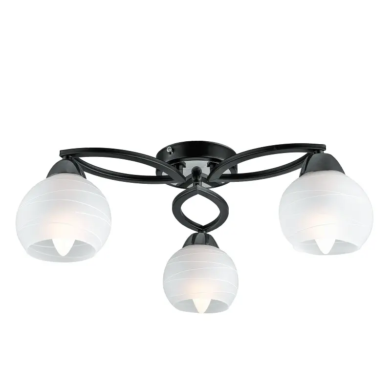 Люстра стельова Brille класична в спальню E27 60W CH (LK-558C/3) - фото 3
