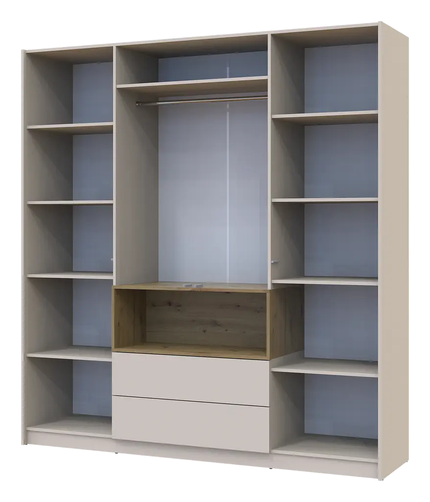 Шафа для одягу з нішою Doros Дейл Кашемір/Дуб Артизан 4 ДСП 206х52х220 (80737727) - фото 6