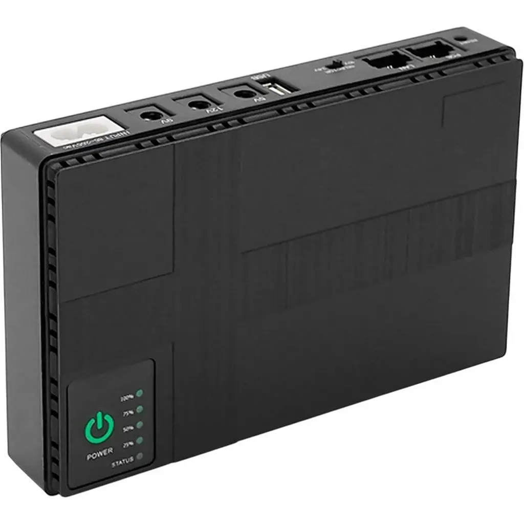 Джерело безперебійного живлення (ДБЖ) для роутера Merlion MINI DC1018P DC-5V/9V/12V 18W 10400mAh Black [153365] - фото 3