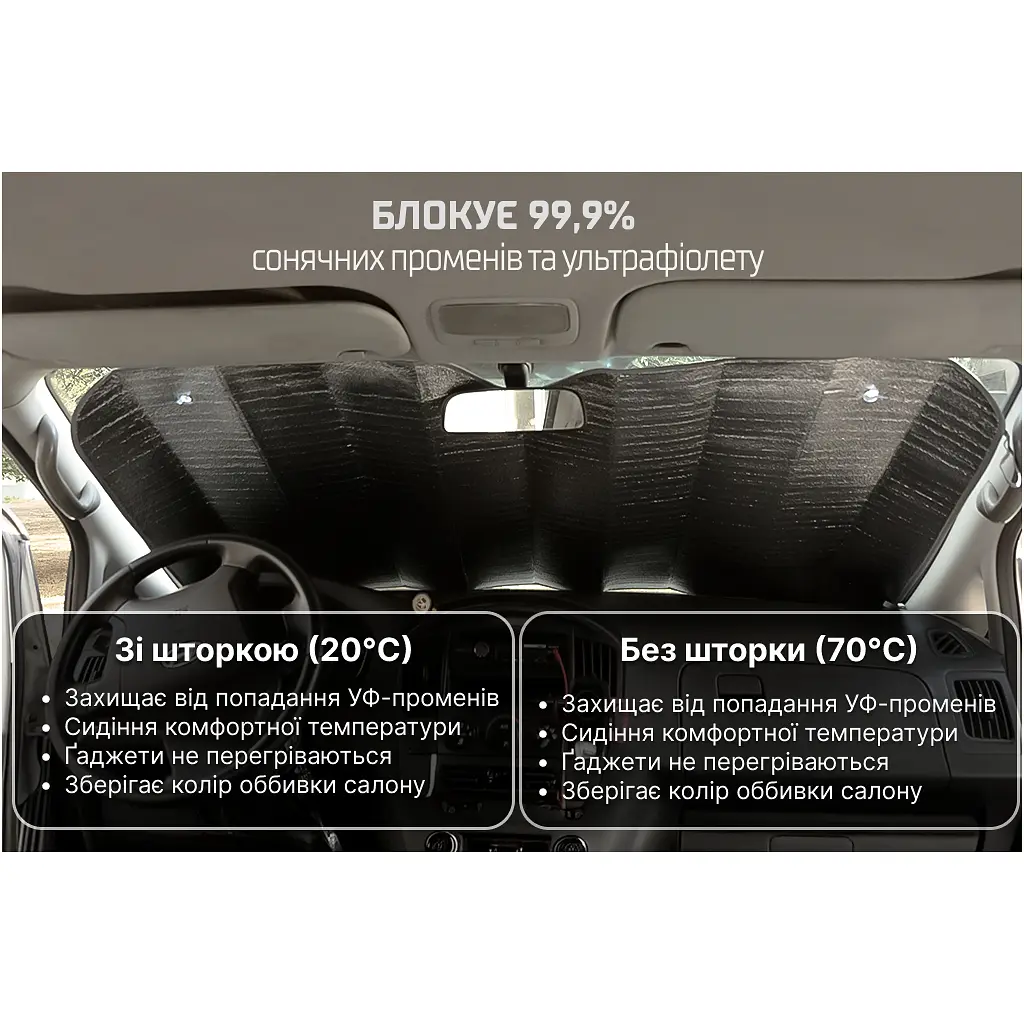 Шторка сонцезахисна Vitol Лазер 1500х700 мм (SL-1570) - фото 6