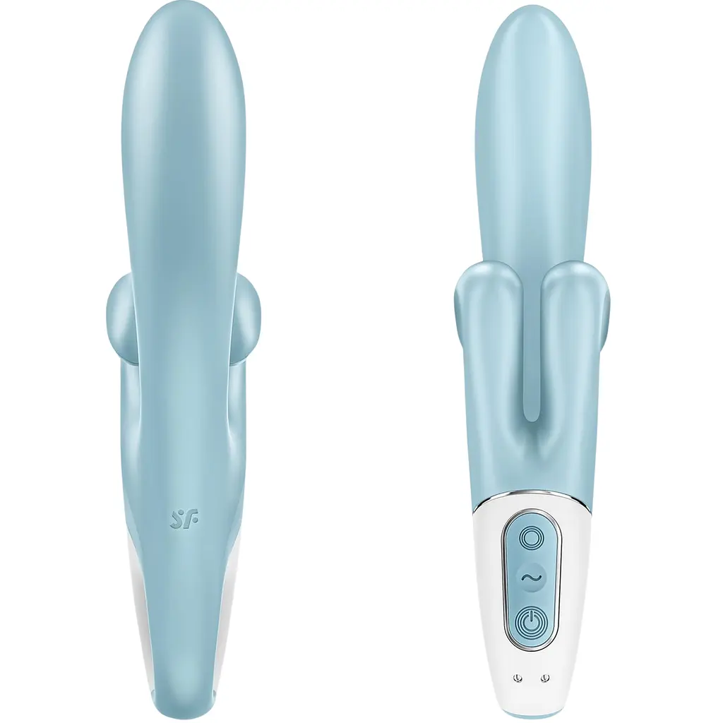 Вібратор-кролик Satisfyer Touch Me 20 см блакитний - фото 4