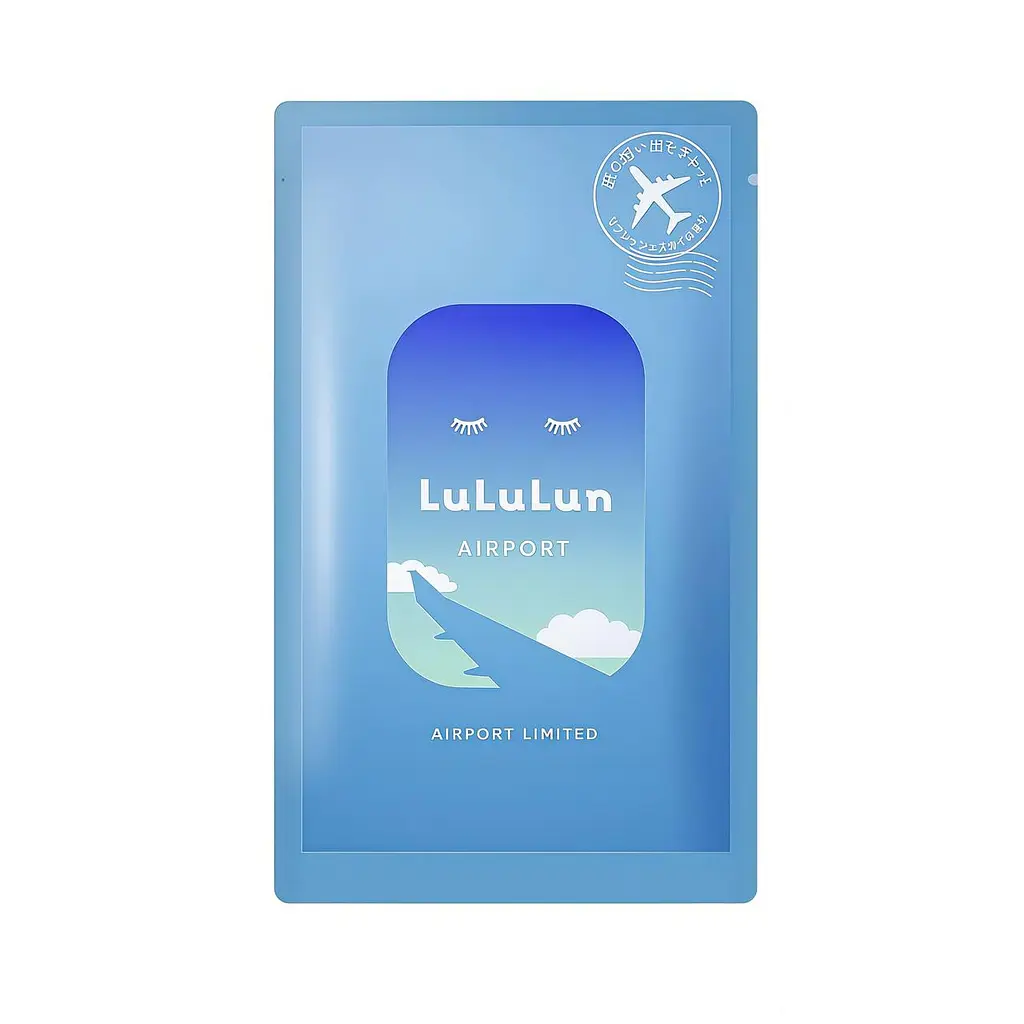 LULULUN Face Mask Airport Refreshing Sky глибоко зволожуюча маска для подорожей, 1 шт х 5 уп - фото 2