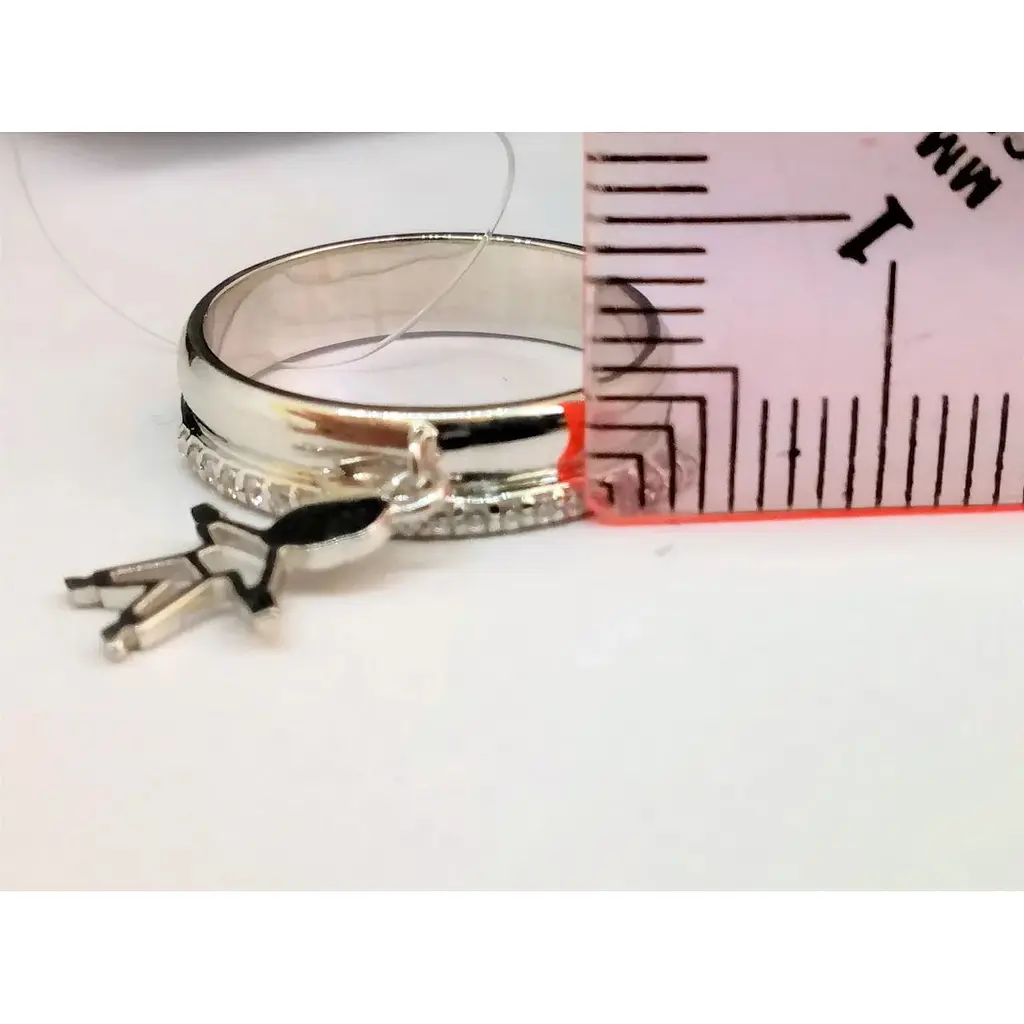 Срібне кільце Qvaliz Хлопчик з фіанітами. 901-01087 16,5 - фото 5