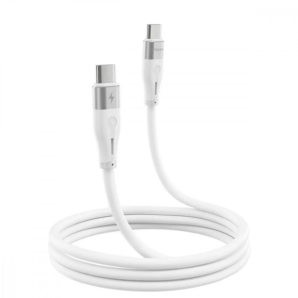 Кабель Proove Soft Silicone Type-C to Type-C 60W (1m) white (CCSO60002202) - фото 3