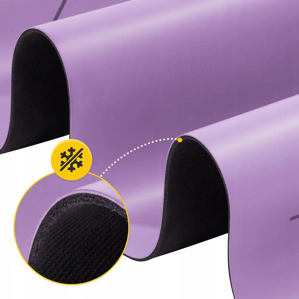 Килимок (мат) спортивний 4FIZJO PU 183 x 68 x 0.4 см для йоги та фітнесу 4FJ0589 Violet (P-5907739319548) - фото 8