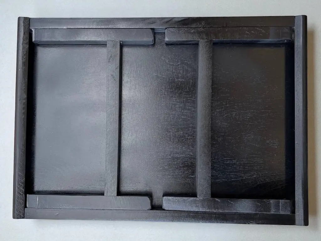 Складаний кавовий столик для сніданку в ліжко чорний 42×28×17 см №3 - фото 8