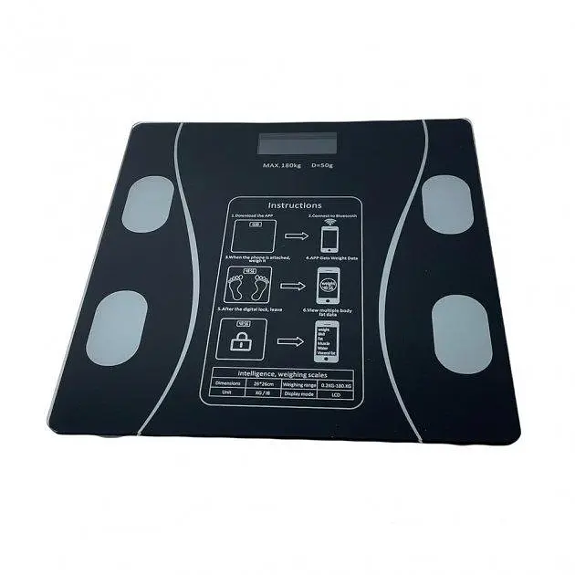 Ваги на підлогу розумні RIAS A-8003 Bluetooth до 180 кг Black (3_01548) - фото 2