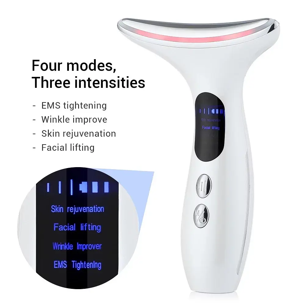 Масажер мікрострумовий для шиї та обличчя No Brand Neck Beauty Device Білий (2288327480) - фото 6