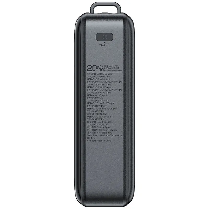 Портативное ЗУ Power Bank Acefast M4 PD67W 20000 mAh Black - фото 8