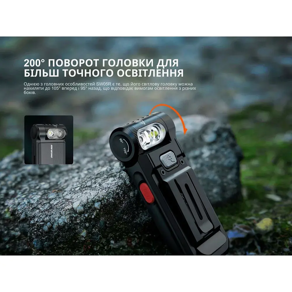 Ліхтар Fenix SW05R-RED LED чорний (SW05R-RL) - фото 11