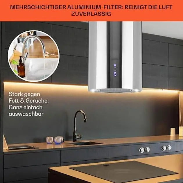 Островная вытяжка Klarstein Beretta Ø35см 650м³/ч (10033717) - фото 6