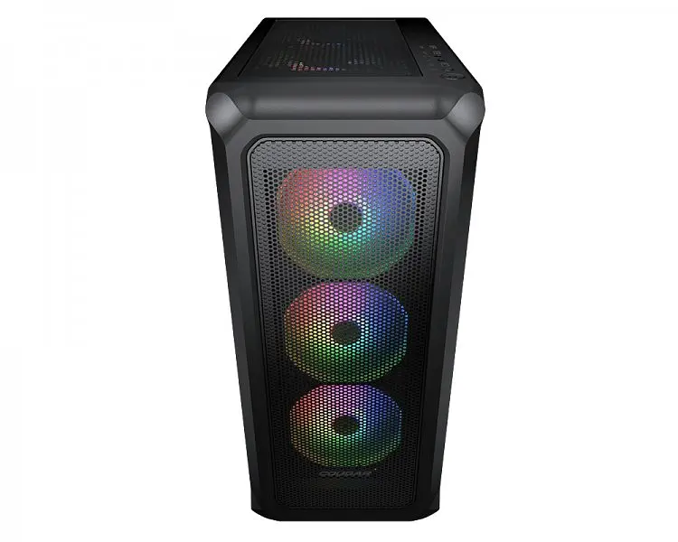 Корпус Cougar Archon 2 Mesh RGB Black, без БЖ, Mid Tower, ATX/Micro ATX/Mini ITX, 1xUSB 2.0, 2xUSB 3.0, 3x120 мм ARGB Fan, скляне вікно - фото 2