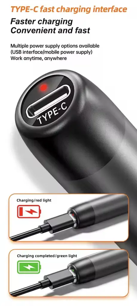 Портативний USB/бездротовий паяльний набір з регульованою температурою чорний - фото 11