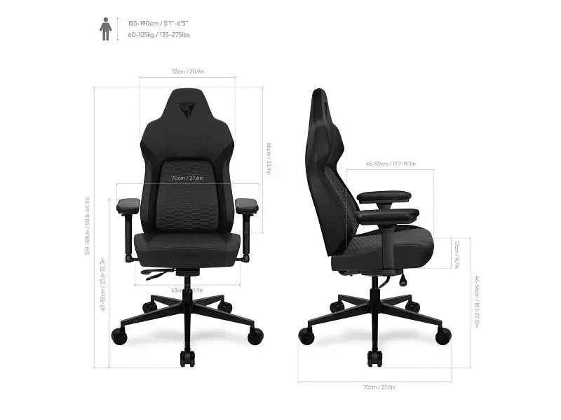 Крісло для геймерів ThunderX3 Core Smart Racer Black (TEGC-2069101.11) - фото 7