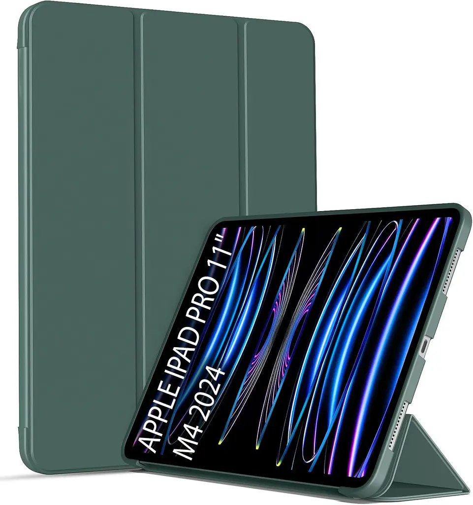 Чохол-книжка BeCover Tri Fold Soft TPU Silicone для Apple iPad Pro 11" M4 2024 Темно-зелений (711746) - фото 2