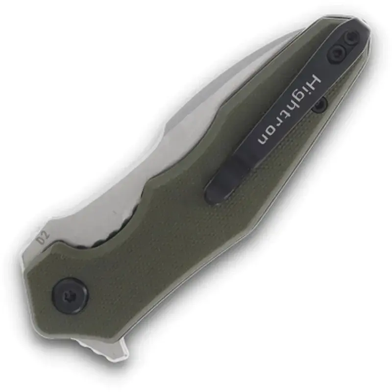Ніж Hightron Mini Ventura, D2, G10, зелений, сталевий stonewash клинок (HK05GRNS) - фото 7