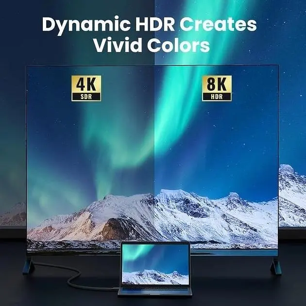 Кабель HDMI сверхскоростной 8K/60Гц UGREEN 48 Гбит/с плетеный HDR Dolby Vision HDR10 2.1 0.5м (40493) - фото 3