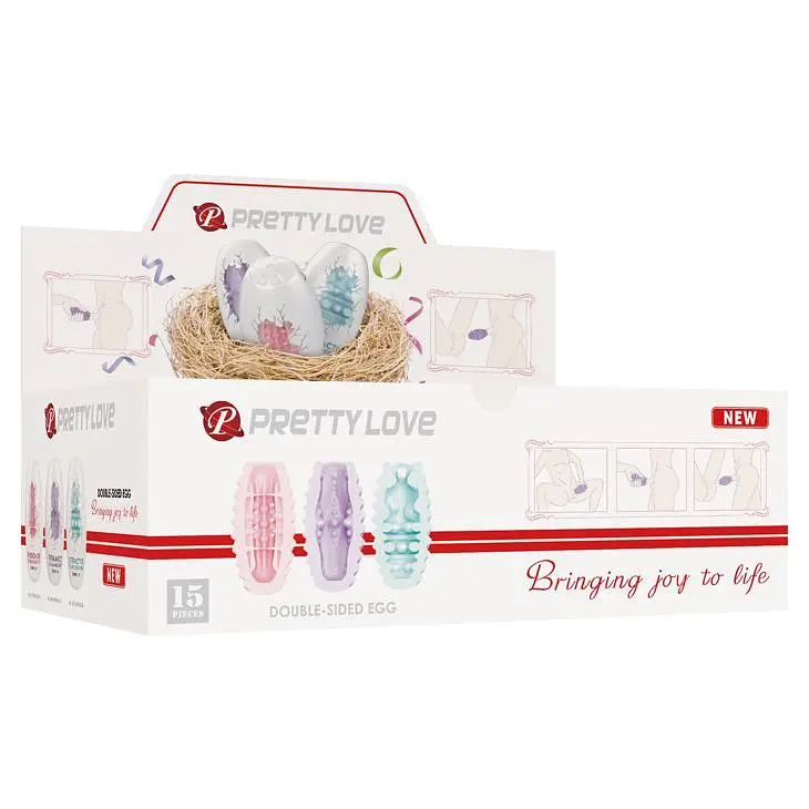 Набір мастурбаторів Pretty Love Double Sided Egg 15 шт. мульти - фото 9