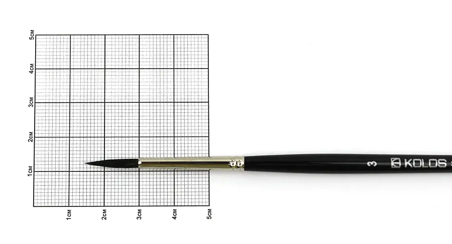 Кисть белка круглая Classic 3049R №3 короткая ручка Kolos - фото 2