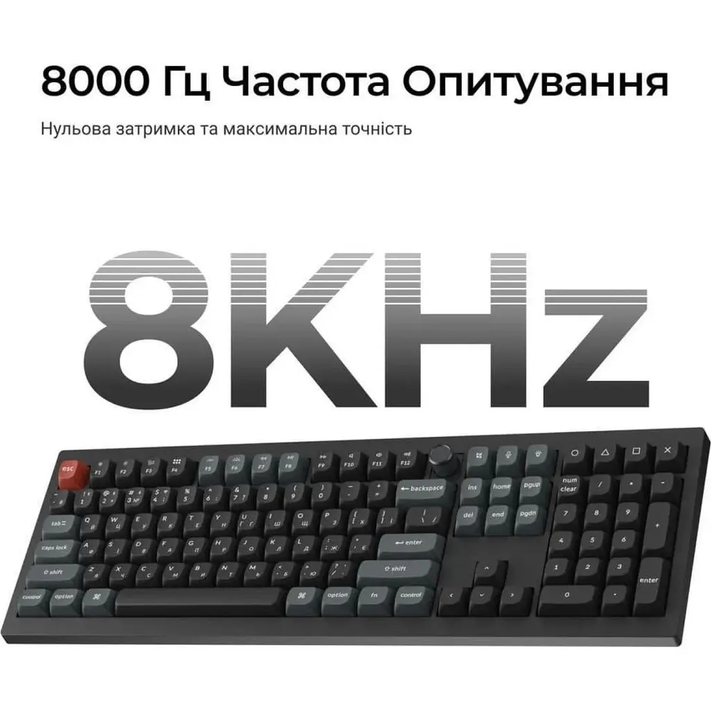 Клавіатура Keychron V6 Ultra Red Switch RGB UA Black (V6U-D1-UA) [169128] - фото 8