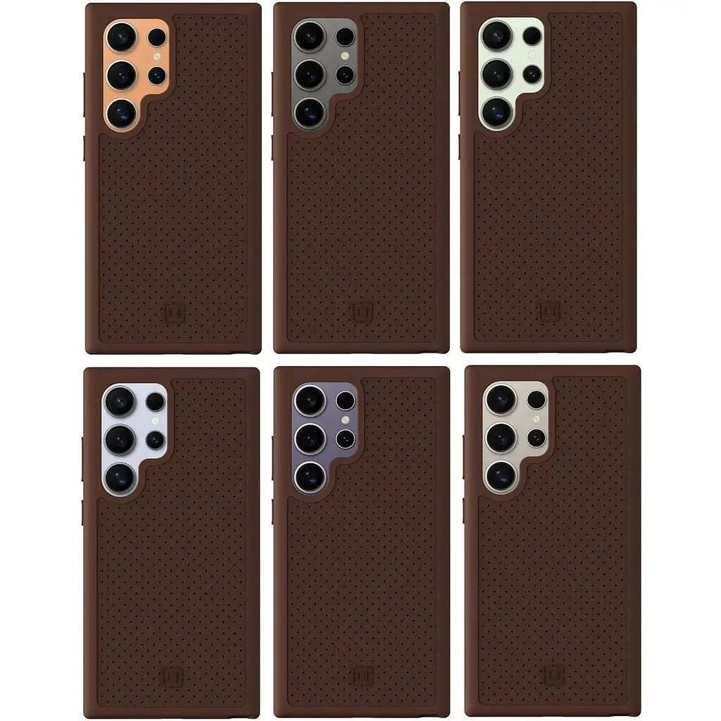 Оригінальний протиударний шкіряний чохол Samsung для Galaxy S24 Ultra Incipio Protective Leather Case Brown - фото 6