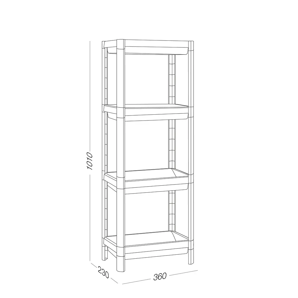 Етажерка чотирирівнева MVM, біла (FH-22/4 WHITE) - фото 7