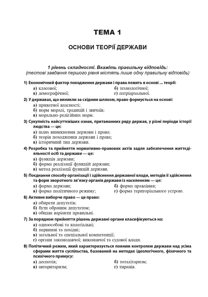 Правознавство. Збірник різнорівневих тестових завдань. 10 клас - фото 5