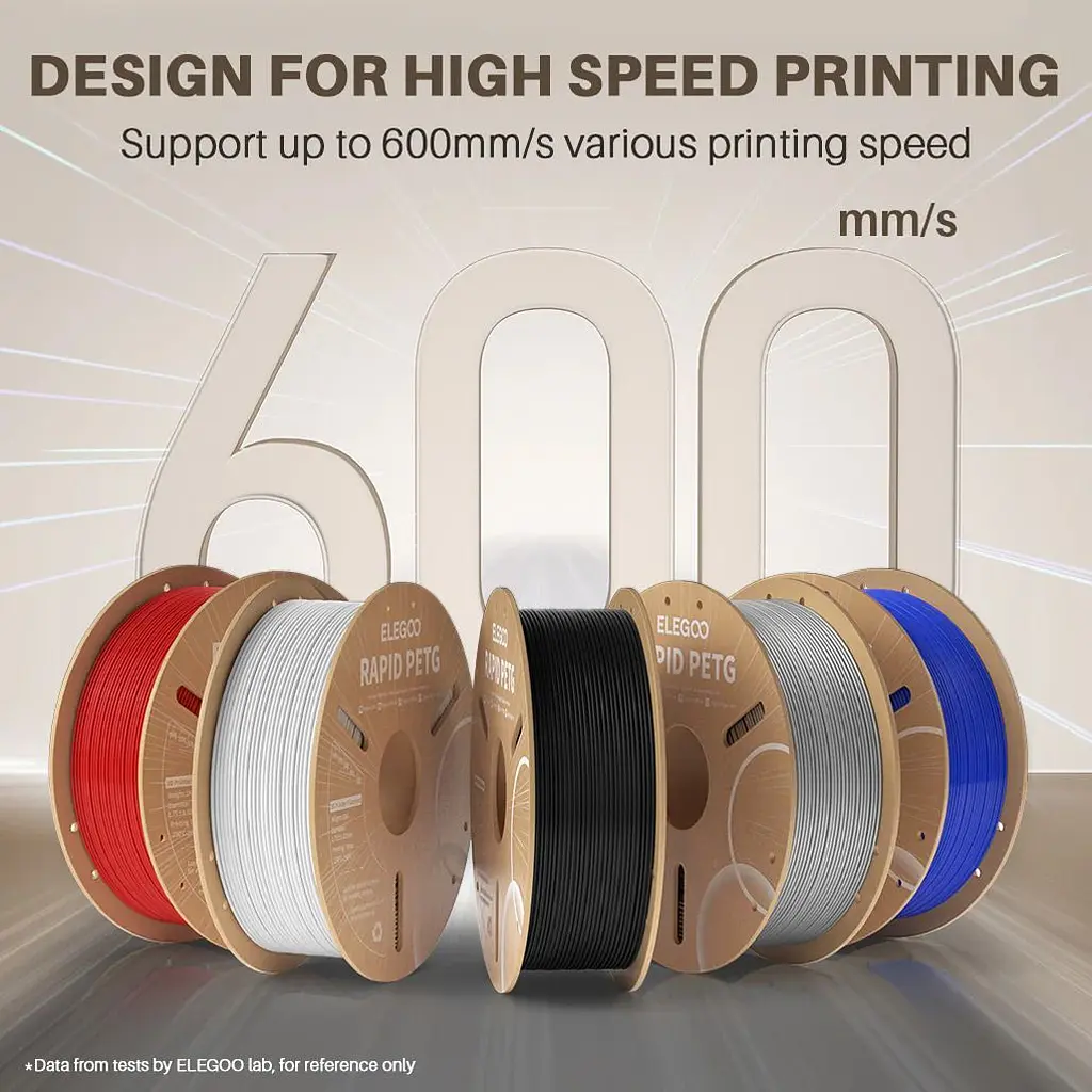 Филамент для 3D-принтеров Elegoo Rapid PETG 1kg Gray (50.203.0222) [162650] - фото 5