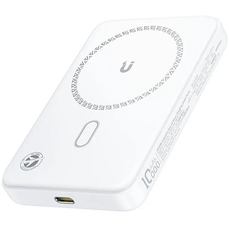 Павербанк Acefast Magnetic Wireless White 10 000 mAh / 15 Вт (6974316285212) - фото 4