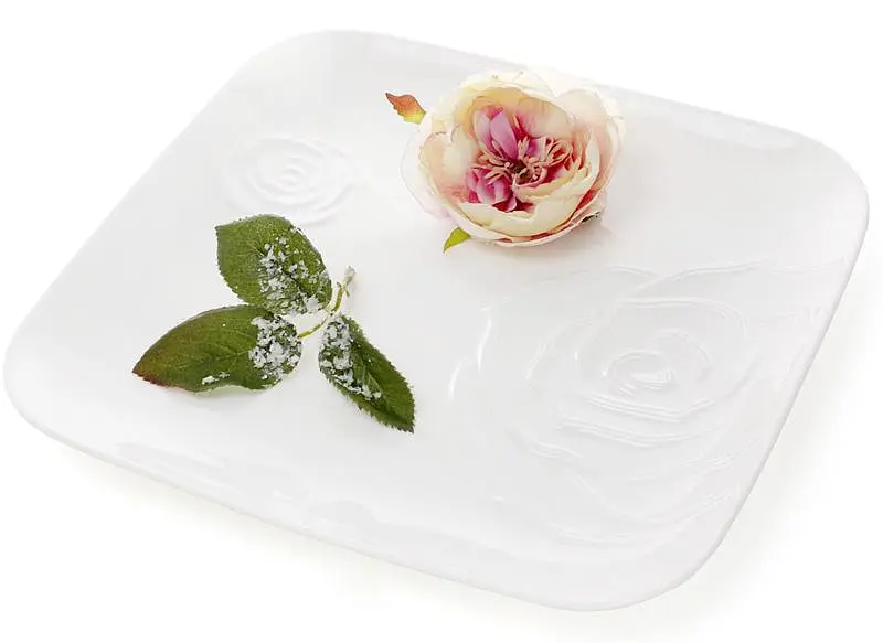 Набір 2 фарфорові підставні тарілки "White Rose" фарфор BonaDi 30,5х30,5х3,2 см kuh0007135 - фото 2