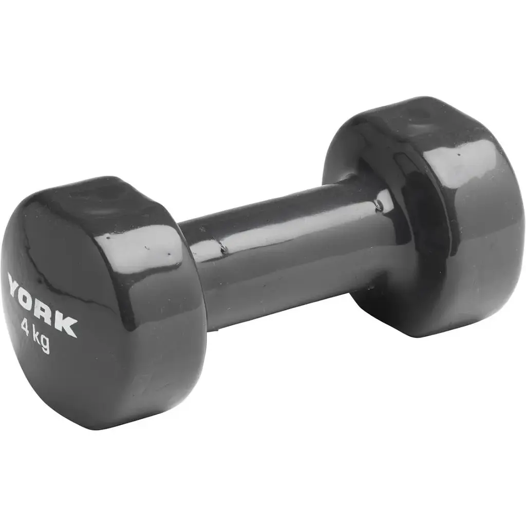 Гантели для фитнеса York Fitness виниловые круглые 2х4кг серый - фото 2
