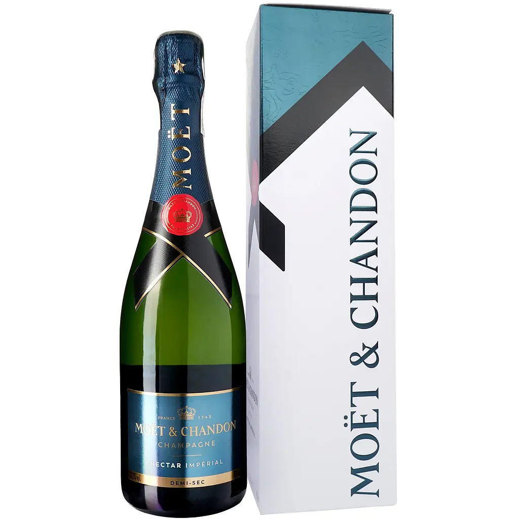 Шампанське Moet&Chandon Nectar Imperial, біле, напівсухе, AOP, 12%, 0,75 л (81162)