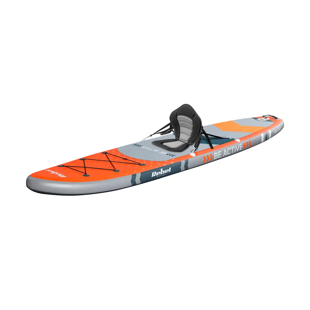 SUP доска Rebel Active RBA-4501-OR 350 см с аксессуарами сапборд 170 кг 350 x 81 х 15 см Orange - фото 7