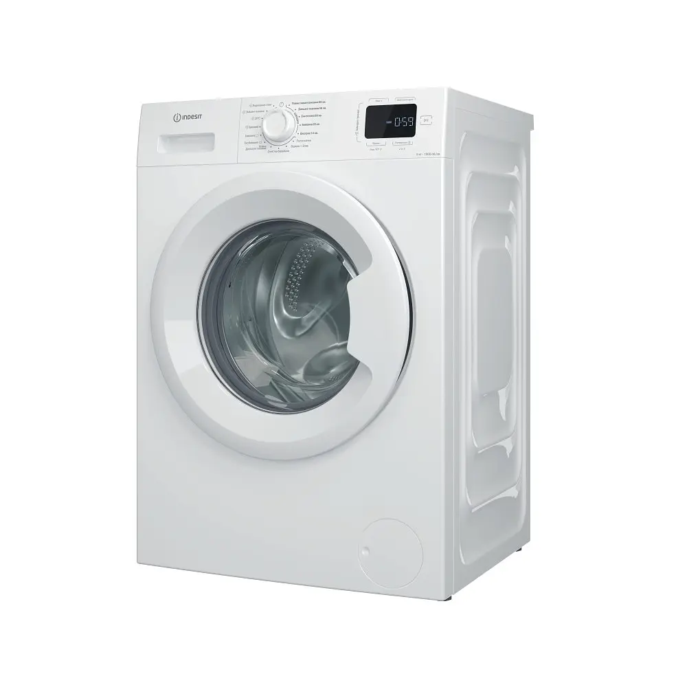 Пральна машина Indesit фронтальна, 6кг, 1000, A+++, 44.6см, дисплей, пара, інвертор, білий - фото 2