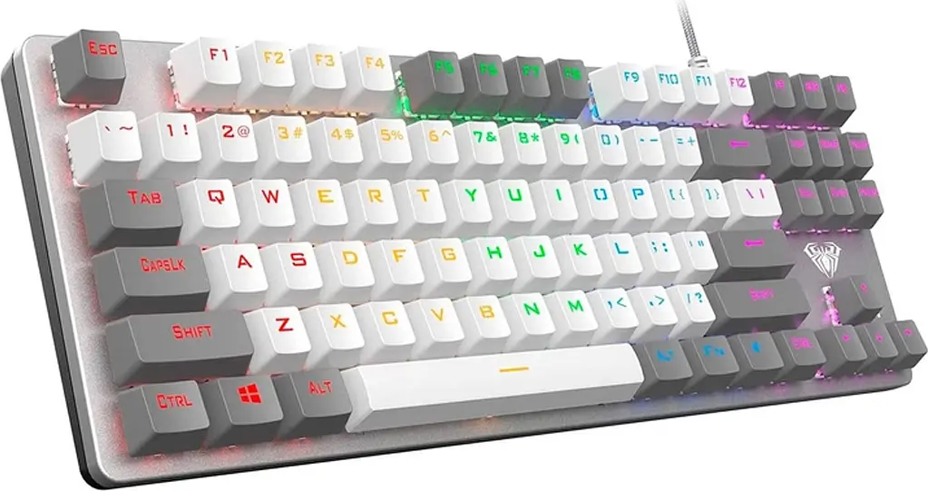 Клавіатура Aula F3287 Keycap KRGD Blue Switch UA Grey/White (6948391240954) [90995] - фото 5