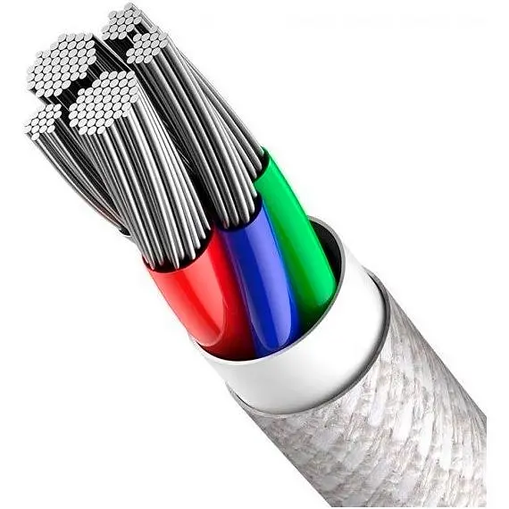 Кабель Baseus High Density Braided USB-C to Lightning 1m White (CATLGD-02) [100366] - фото 3