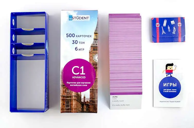 Настільна гра English Student Картки для вивчення англійської мови English Student Advanced C1 (рос.) (59122910) - фото 6