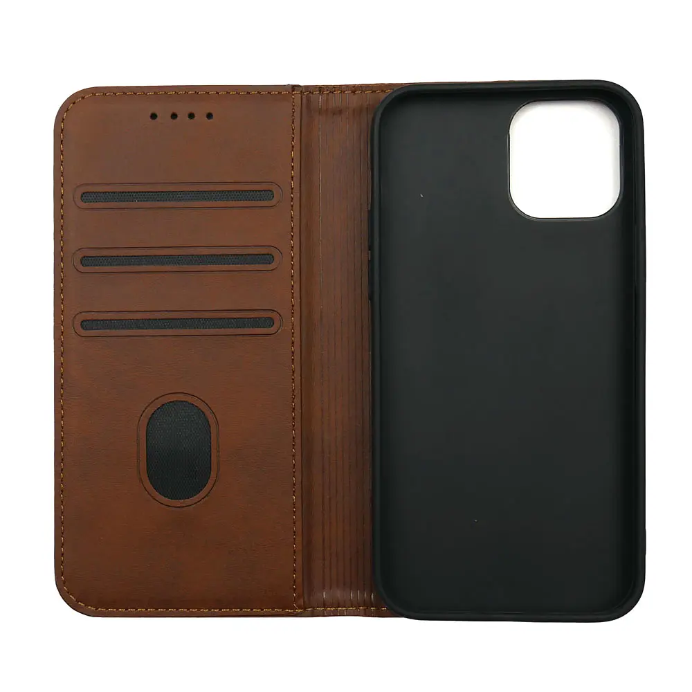 Чохол-книжка Premium Iphone 12/12 Pro Dark Brown - фото 2