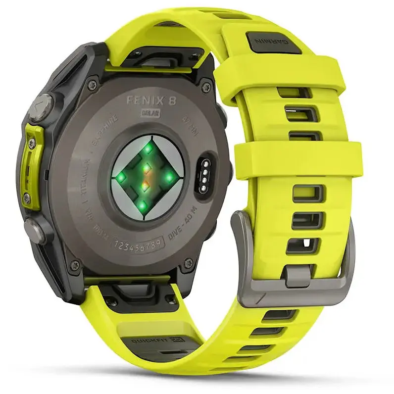 Смарт-часы Garmin Fenix 8 47 мм Solar Сапфир Графит/Титан с силиконовым ремешком QuickFit 22 мм - фото 3